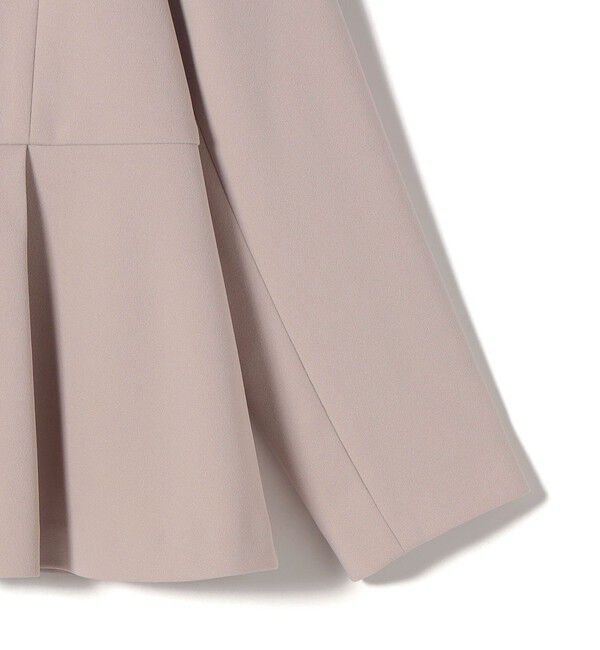 SHIPS Colors 「SHIPS Colors:ストレッチ ジョーゼット ペプラム ジャケット（セットアップ対応可能）◇」|ノーカラージャケット|