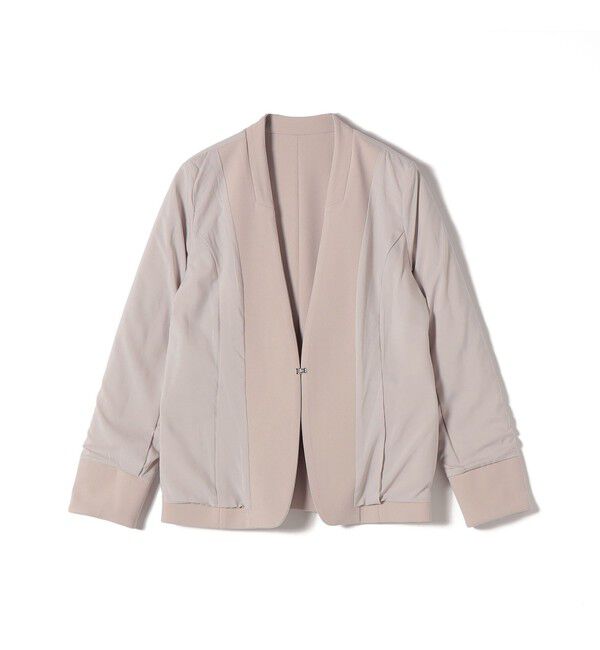 SHIPS Colors 「SHIPS Colors:ストレッチ ジョーゼット Vカラージャケット3 （セットアップ対応可能）◇」|ノーカラージャケット|