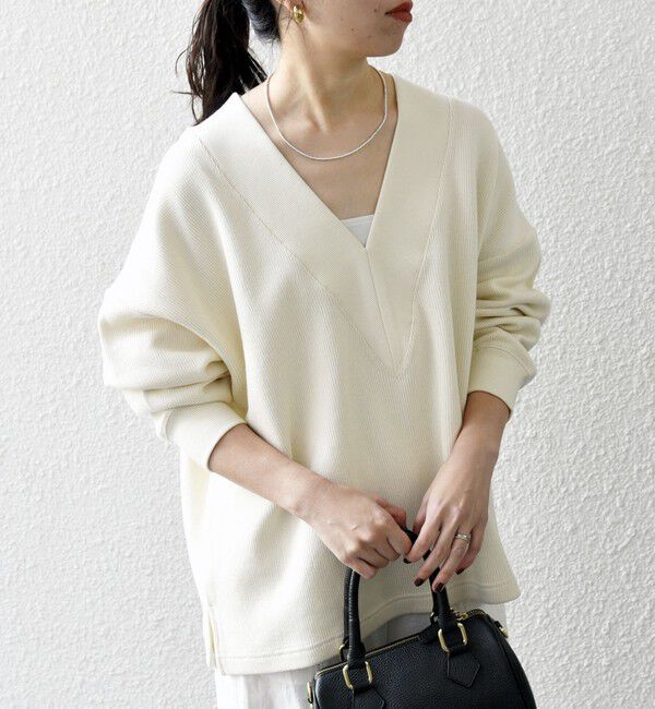 SHIPS any「【WEB限定】SHIPS any:〈手洗い可能〉サカリバ 深Vネック ルーズ プルオーバー」|プルオーバー|