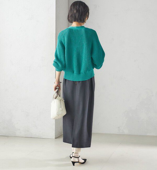 SHIPS for women「〈手洗い可能〉Asami 麻調合繊 ウエスト リブ タイト スカート」|タイト|