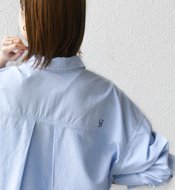 SHIPS for women「〈洗濯機可能〉ワンポイント 刺繍 シャツ ワンピース」|ワンピース|