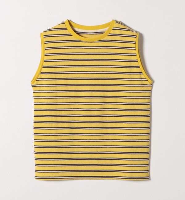 SHIPS any「SHIPS any:〈洗濯機可能〉パイル ボーダー ノースリーブ TEE」|タンクトップ|