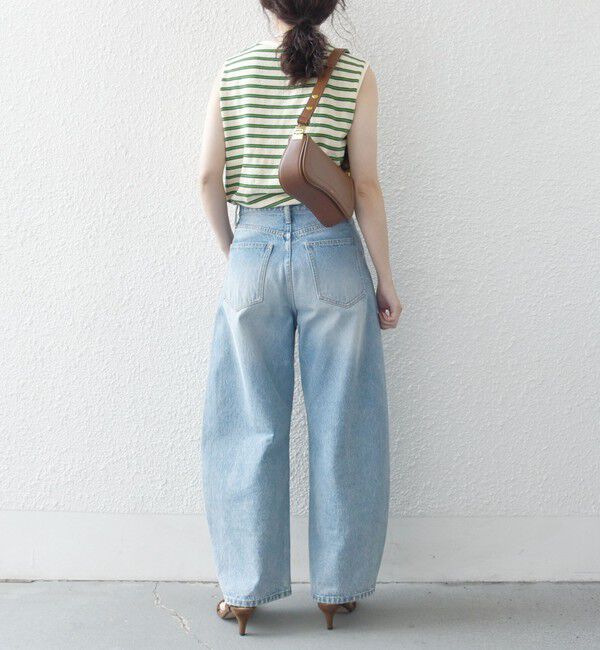 SHIPS any「SHIPS any:〈洗濯機可能〉パイル ボーダー ノースリーブ TEE」|タンクトップ|