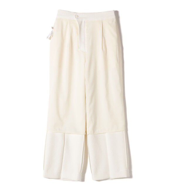 SHIPS for women「〈UVカット / 吸水速乾 / 手洗い可能〉合繊 タック センター プレス パンツ」|スラックス|