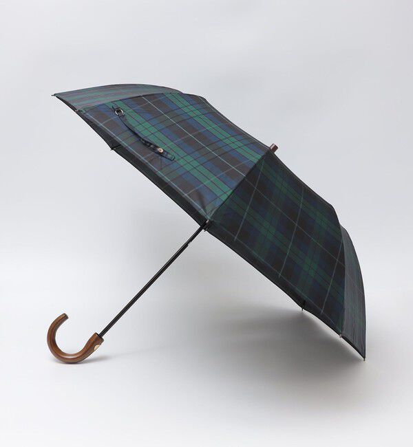 SHIPS「SHIPS: 50th ANNIV チェック 折り畳み傘」|傘|ダークブルー