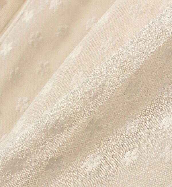 SHIPS for women「〈手洗い可能〉フラワー チュール ハイネック プルオーバー」|Tシャツ・カットソー|