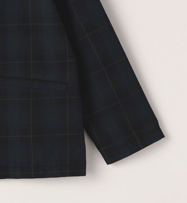 SHIPS KIDS「SHIPS KIDS:90cm / 50th ANNIV セレモニー チェック ノーカラー ジャケット」|ノーカラージャケット|