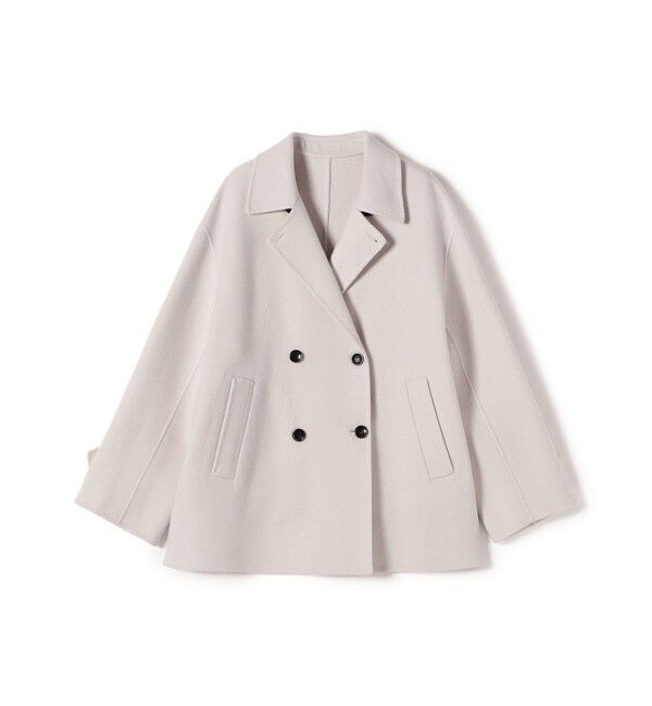 SHIPS for women「SUPER140 ダブル フェイス ショート コート」|ピーコート|