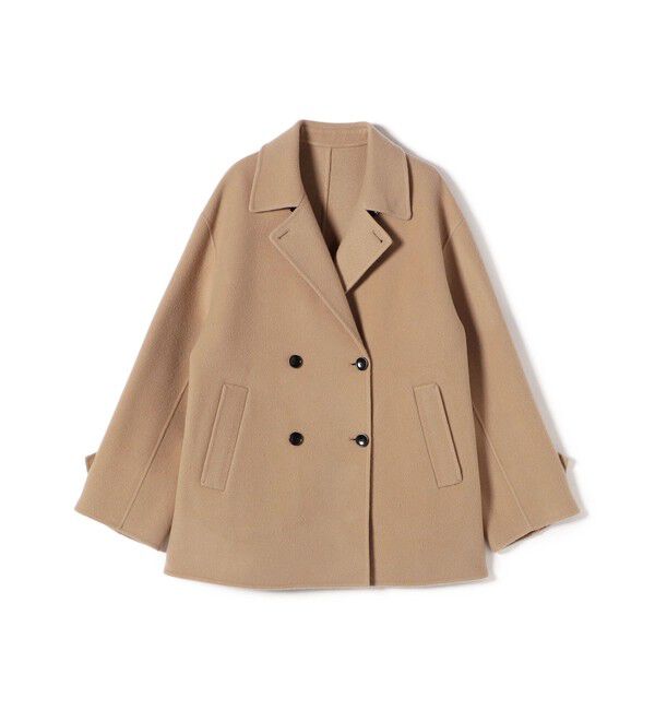 SHIPS for women「SUPER140 ダブル フェイス ショート コート」|ピーコート|