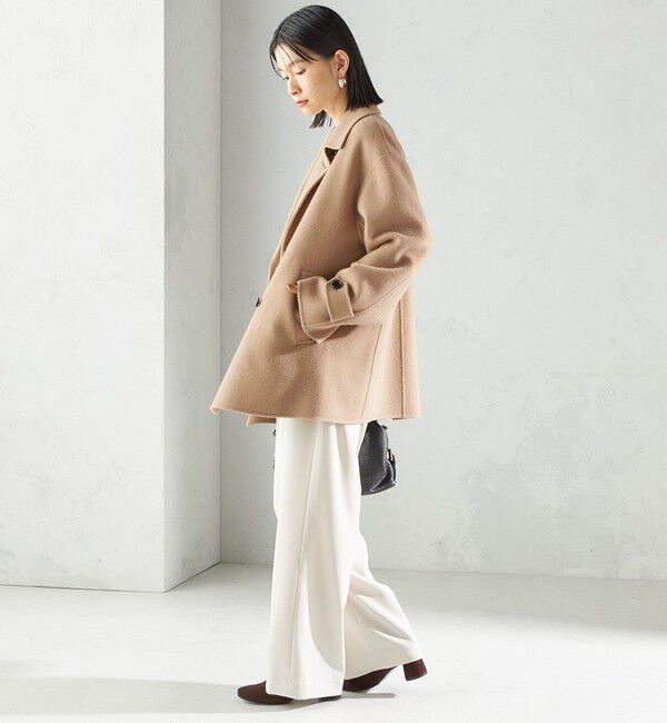 SHIPS for women「SUPER140 ダブル フェイス ショート コート」|ピーコート|