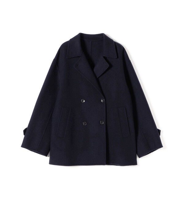 SHIPS for women「SUPER140 ダブル フェイス ショート コート」|ピーコート|