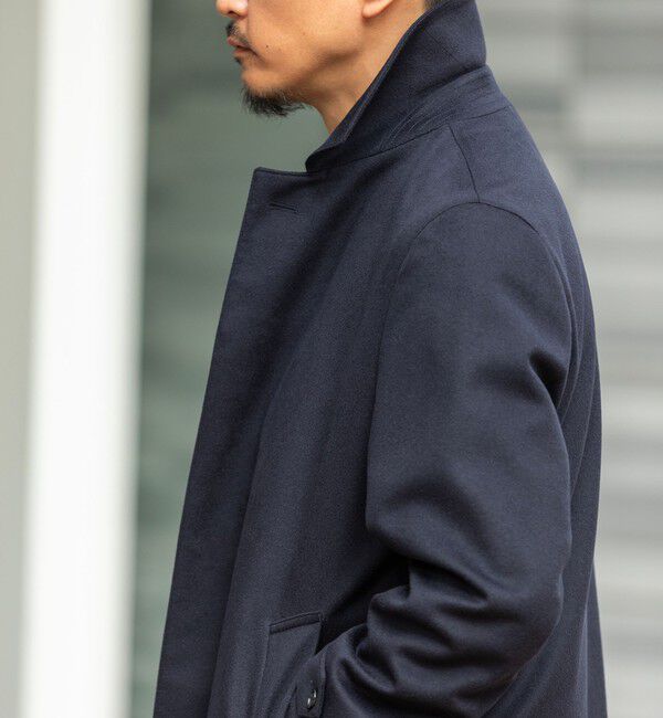 SHIPS「SHIPS: ネイビー ウール ビーバー ステンカラー コート」|ステンカラーコート|