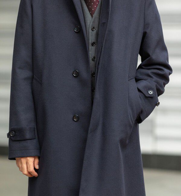 SHIPS「SHIPS: ネイビー ウール ビーバー ステンカラー コート」|ステンカラーコート|