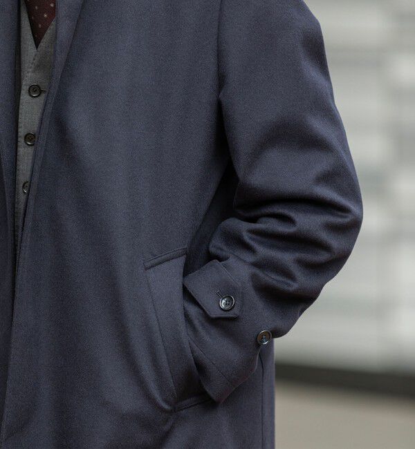 SHIPS「SHIPS: ネイビー ウール ビーバー ステンカラー コート」|ステンカラーコート|