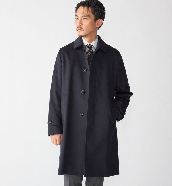 SHIPS「SHIPS: ネイビー ウール ビーバー ステンカラー コート」|ステンカラーコート|