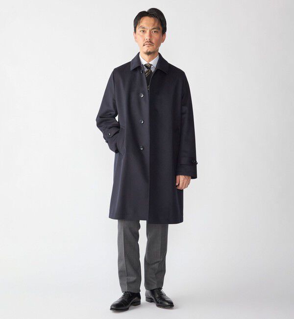 SHIPS「SHIPS: ネイビー ウール ビーバー ステンカラー コート」|ステンカラーコート|