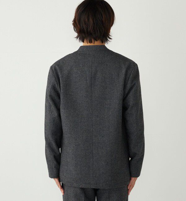 SHIPS Colors 「SHIPS Colors:T/W ツイード ノーカラー ジャケット(セットアップ対応可能)◇」|ノーカラージャケット|