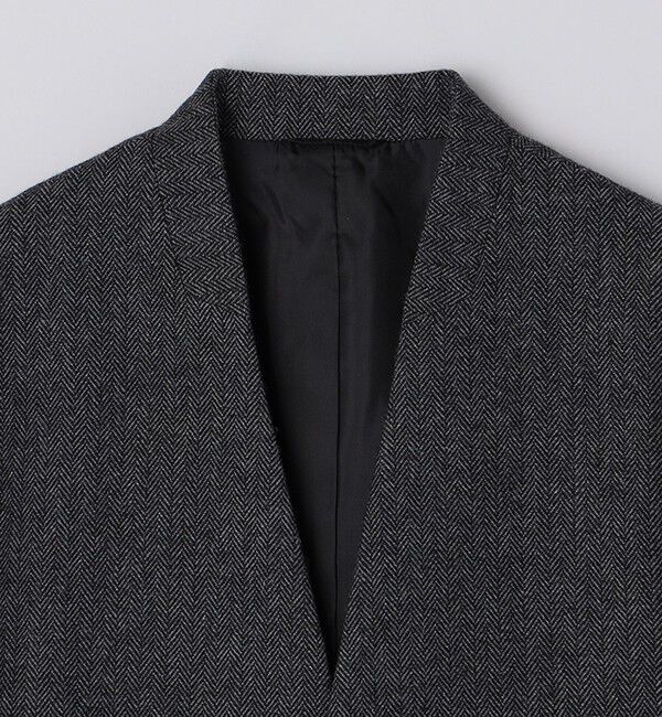 SHIPS Colors 「SHIPS Colors:T/W ツイード ノーカラー ジャケット(セットアップ対応可能)◇」|ノーカラージャケット|