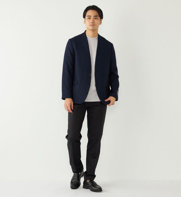 SHIPS Colors 「SHIPS Colors:T/W ツイード ノーカラー ジャケット(セットアップ対応可能)◇」|ノーカラージャケット|