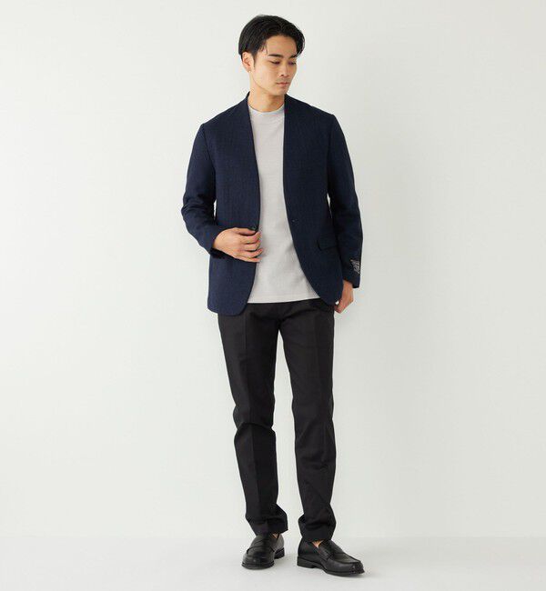 SHIPS Colors 「SHIPS Colors:T/W ツイード ノーカラー ジャケット(セットアップ対応可能)◇」|ノーカラージャケット|