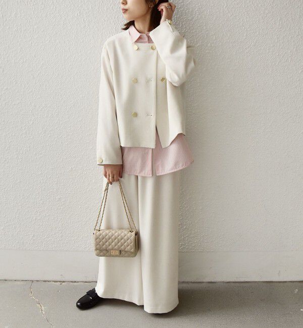 SHIPS Colors 「SHIPS Colors:〈手洗い可能〉ポリエステル/リネン スラブ ノーカラー ジャケット◇」|ノーカラージャケット|