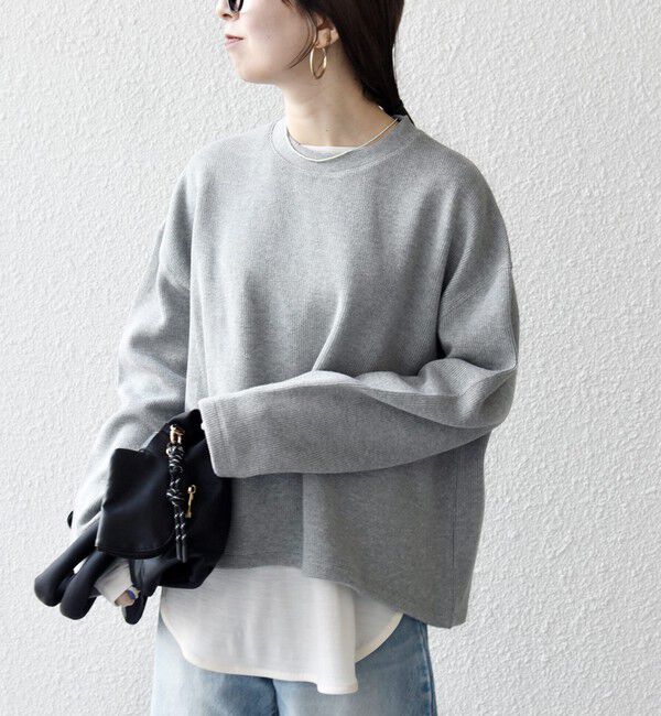 SHIPS any「SHIPS any:〈手洗い可能〉サカリバ ラウンド ヘム ルーズ プルオーバー」|Tシャツ・カットソー|