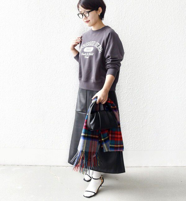 SHIPS for women「〈手洗い可能〉合成皮革 ウエスト ゴム スカート」|スカート|