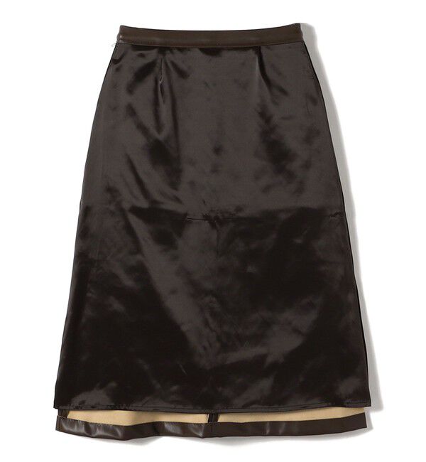 SHIPS for women「〈手洗い可能〉合成皮革 ウエスト ゴム スカート」|スカート|