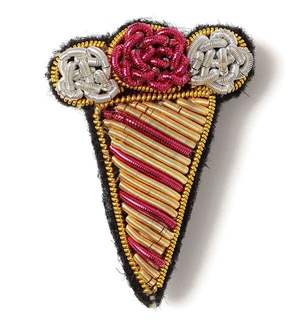 SHIPS for women「ANATHA:刺繍 ブローチ（モチーフ MIX）」|ブローチ・コサージュ|オフホワイト