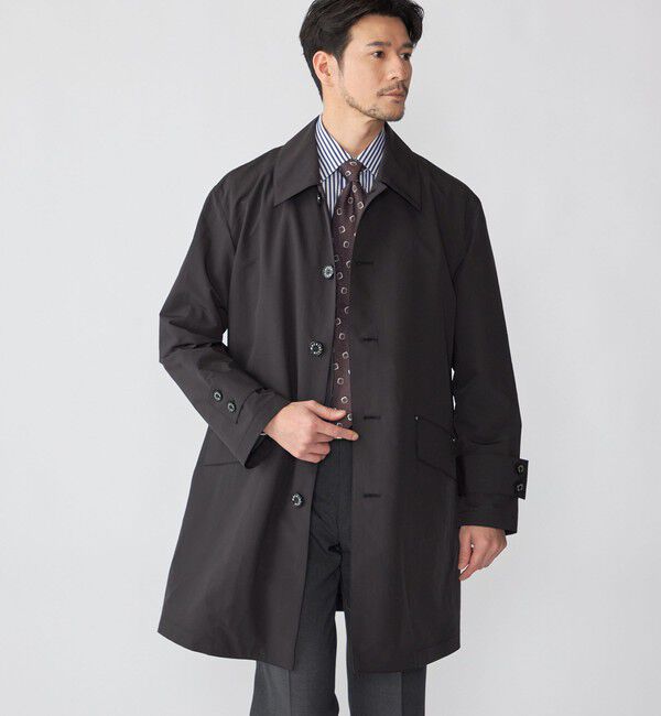 SHIPS「MACKINTOSH: HUMBIE SL ライト ウェイト ステンカラー コート」|ステンカラーコート|ブラック