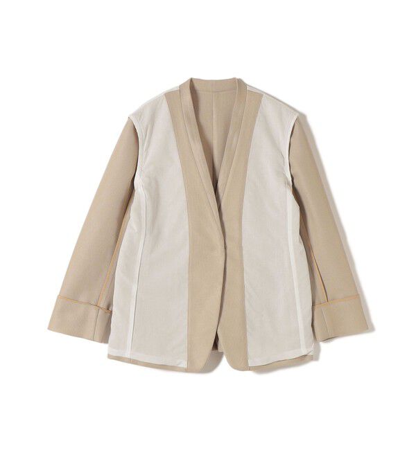 SHIPS for women「《予約》〈手洗い可能〉カラミ ノーラペル ジャケット」|ノーカラージャケット|