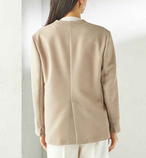 SHIPS for women「《予約》〈手洗い可能〉カラミ ノーラペル ジャケット」|ノーカラージャケット|