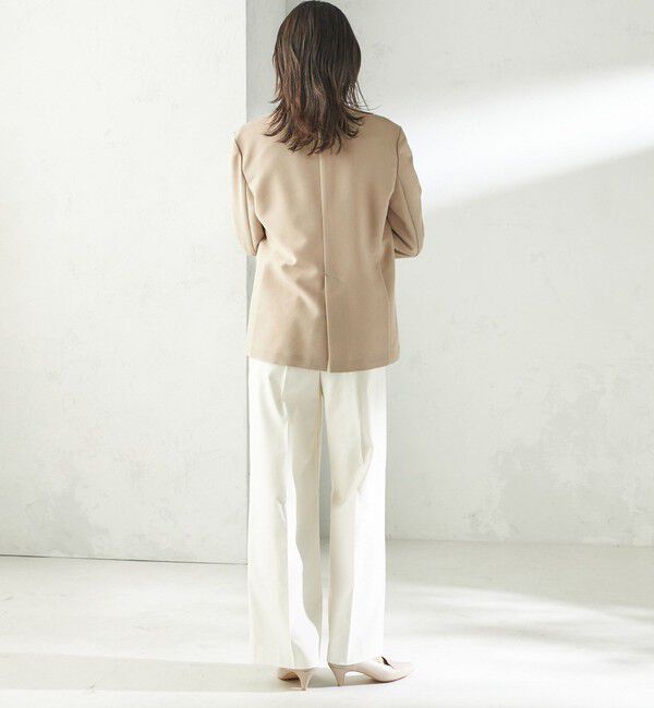 SHIPS for women「《予約》〈手洗い可能〉カラミ ノーラペル ジャケット」|ノーカラージャケット|