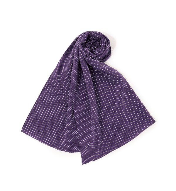 TOMORROWLAND GOODS「TOMORROWLAND シルク ドットストール」|ストール|76 パープル系