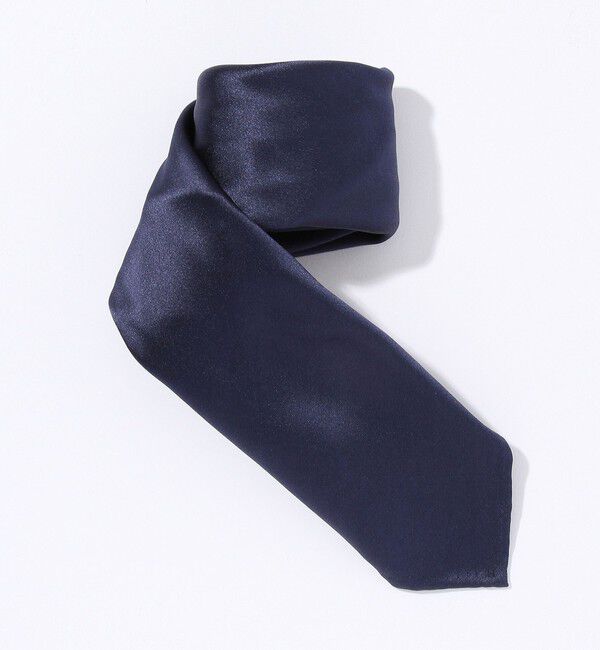 TOMORROWLAND GOODS「TOMORROWLAND シルク ソリッドタイ」|ネクタイ・蝶ネクタイ|ダークブルー