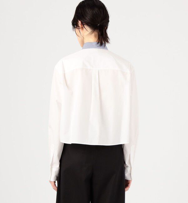 CABaN「コットンタイプライター クロップドシャツ」|シャツ・ブラウス|