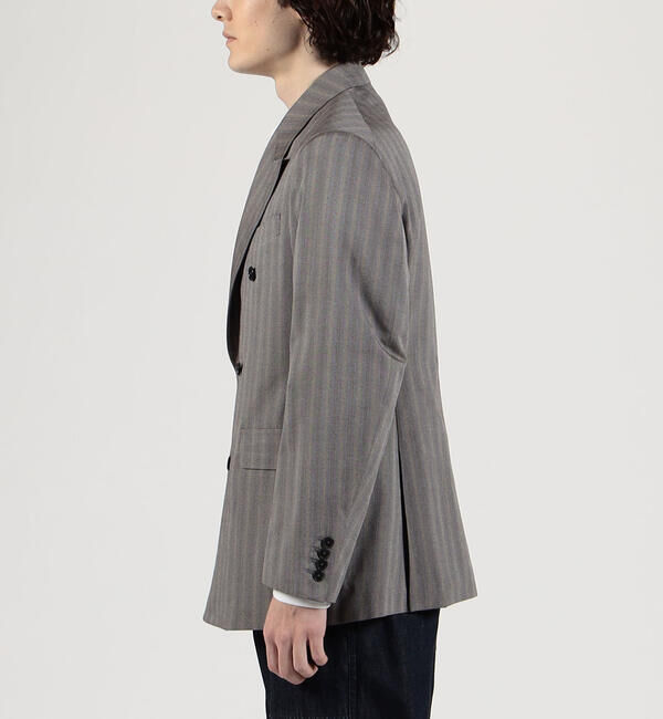 TOMORROWLAND MENS「シルクコットン ヘリンボーン ダブルブレステッド6Bジャケット」|テーラードジャケット|