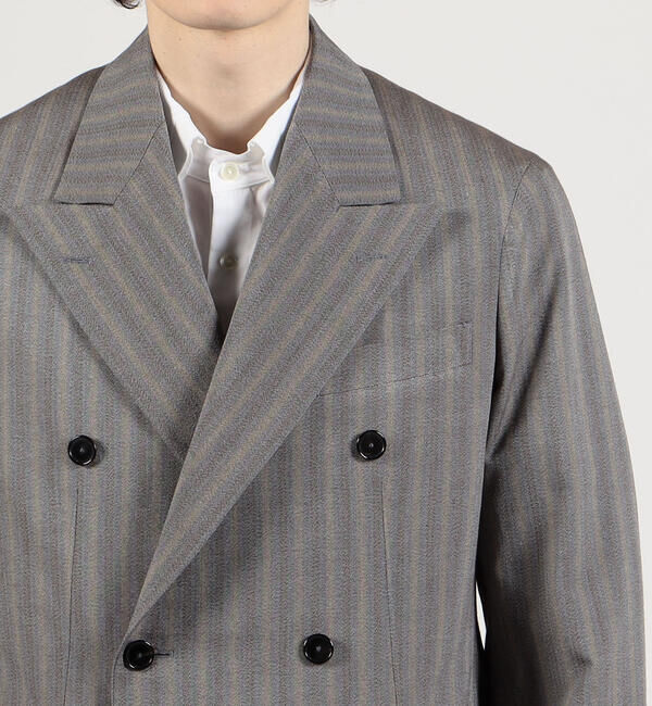 TOMORROWLAND MENS「シルクコットン ヘリンボーン ダブルブレステッド6Bジャケット」|テーラードジャケット|