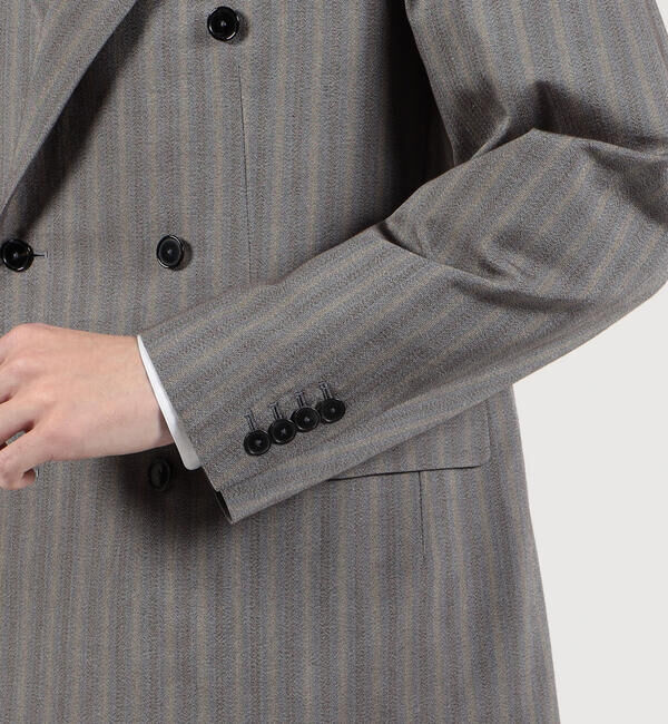 TOMORROWLAND MENS「シルクコットン ヘリンボーン ダブルブレステッド6Bジャケット」|テーラードジャケット|