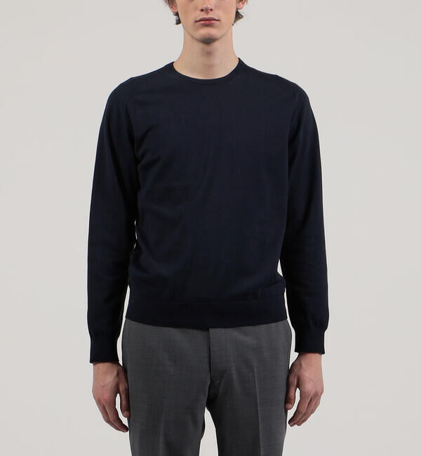 TOMORROWLAND MENS「スビンコットン クルーネックプルオーバー」|ニット・セーター|