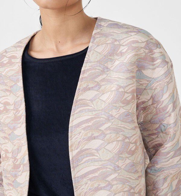 MACPHEE「ストーンジャカード ノーカラージャケット」|ノーカラージャケット|