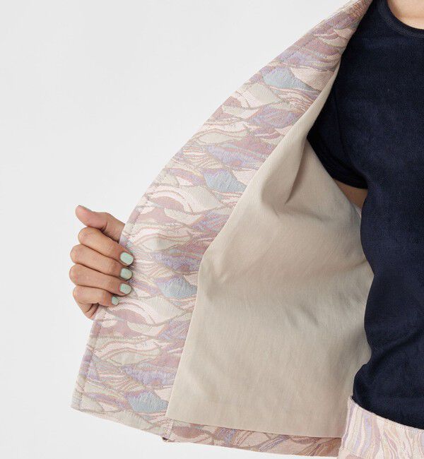 MACPHEE「ストーンジャカード ノーカラージャケット」|ノーカラージャケット|