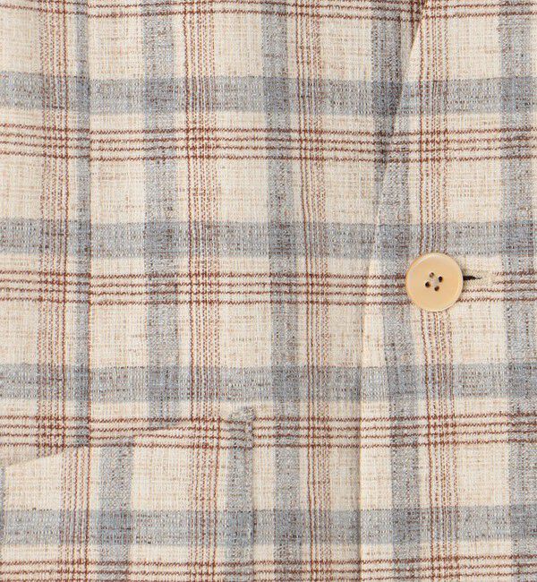 MACPHEE「ツイードチェック ノーカラージャケット」|ノーカラージャケット|