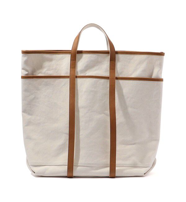 TOMORROWLAND GOODS「【別注】AMIACALVA レザーハンドルキャンバストート」|トートバッグ|14 ホワイト系