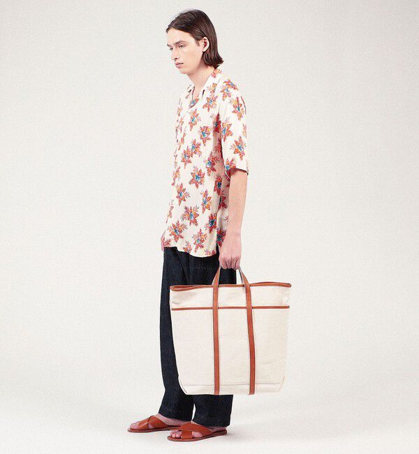 TOMORROWLAND GOODS「【別注】AMIACALVA レザーハンドルキャンバストート」|トートバッグ|