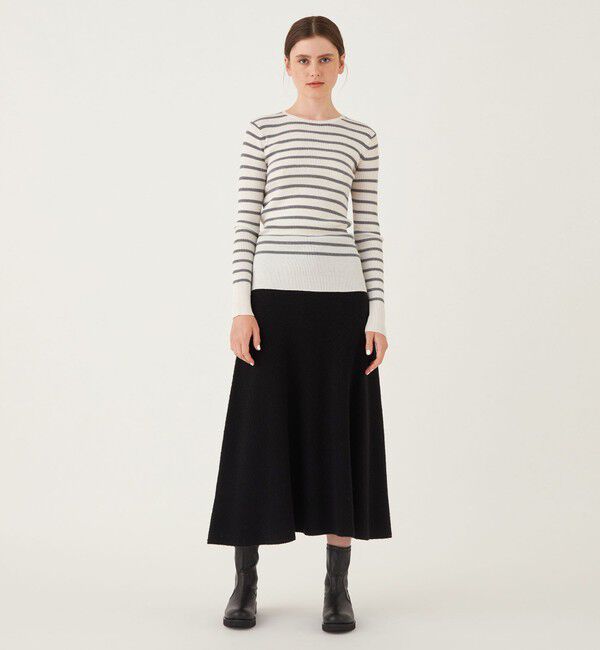 GALERIE VIE「プルミエールウールリブ クルーネックプルオーバー」|ニット・セーター|