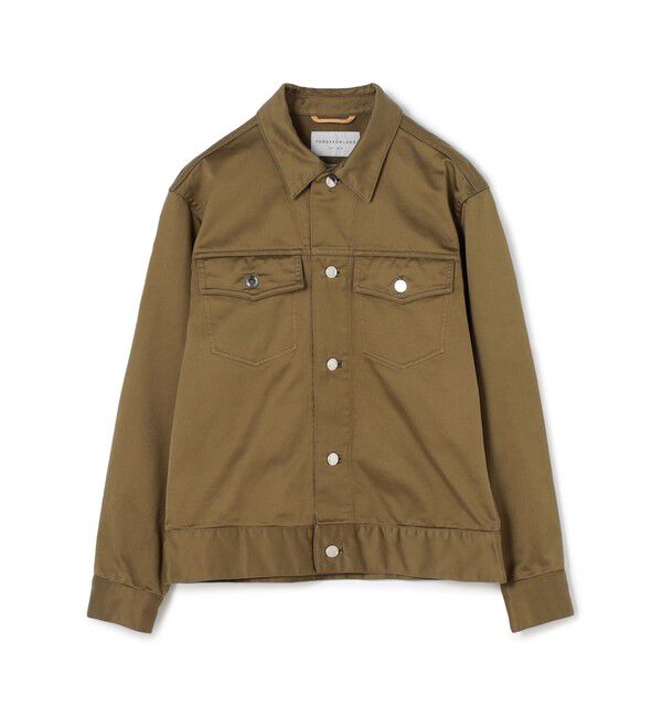 TOMORROWLAND MENS「コットンサテン トラッカージャケット」|ブルゾン・スタジャン|57 カーキ