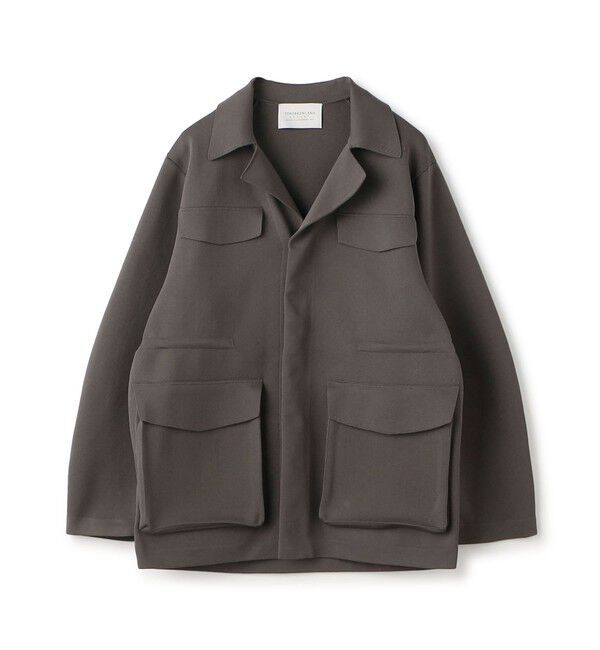 TOMORROWLAND MENS「ポリエステル ニットミリタリーブルゾン」|ニット・セーター|17 チャコールグレー