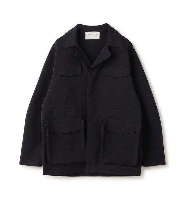 TOMORROWLAND MENS「ポリエステル ニットミリタリーブルゾン」|ニット・セーター|69 ネイビー