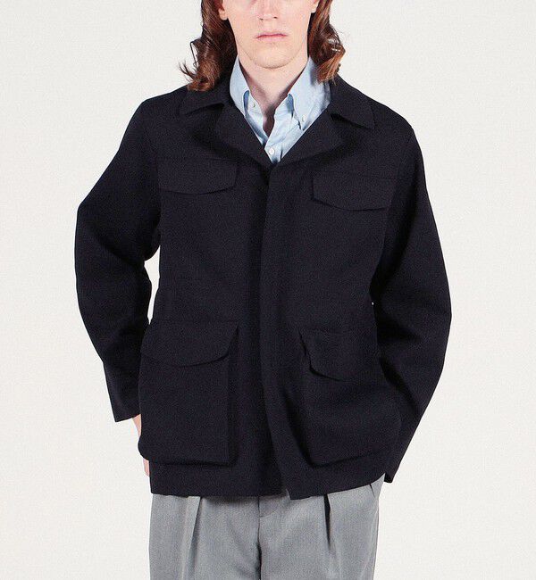 TOMORROWLAND MENS「ポリエステル ニットミリタリーブルゾン」|ニット・セーター|